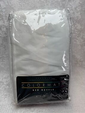 Sears ColorMate King White Dust Ruffle